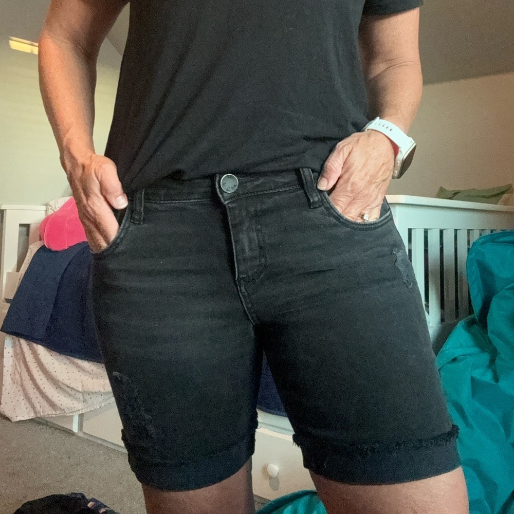 Kut from the Kloth Black Denim Jean Shorts